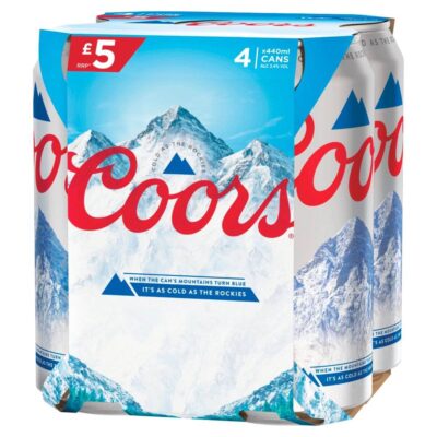 COORS 440 X 4 LAGER BEER