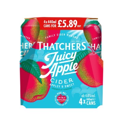 Thatchers Juicy Apple Cider 4 x 440ml