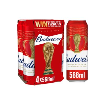 Budweiser Beer 4 x 568ml Cans PMP