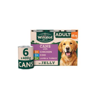 Winalot Dog Food Mixed Flavours in Jelly 6 x 400g