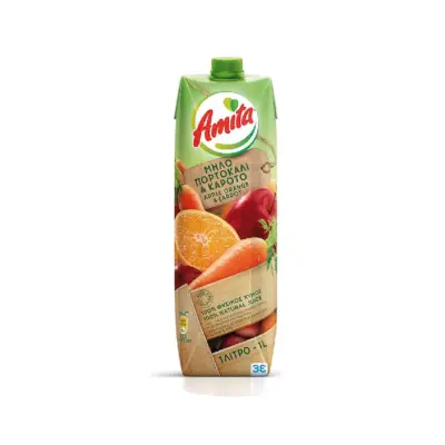 AMITA 1L APPLE ORANGE CARROT JUICE DRINK
