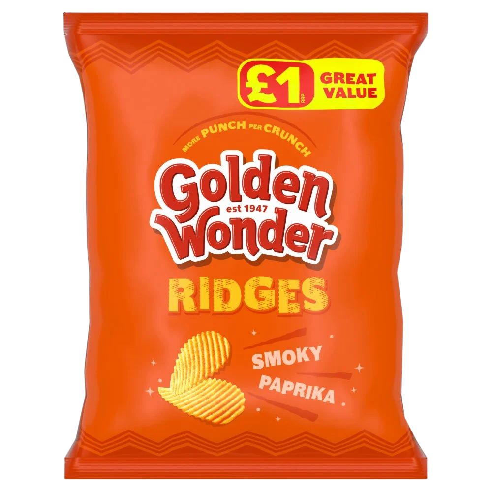 Golden Wonder Ridges 57G Smoky Paprika